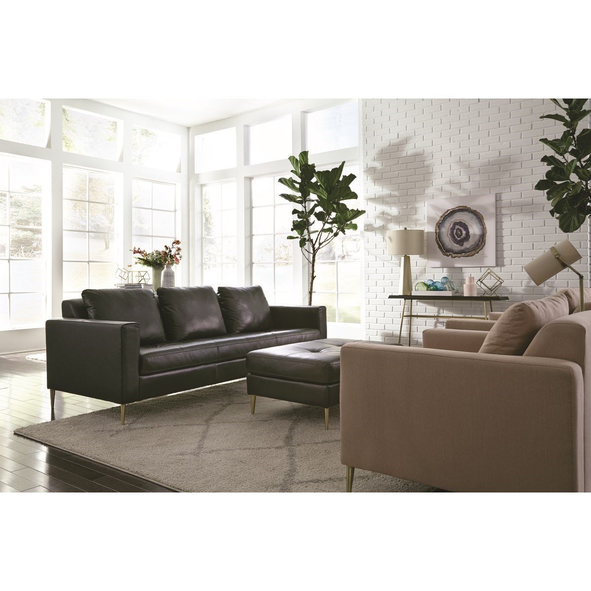All modern top leather sofa
